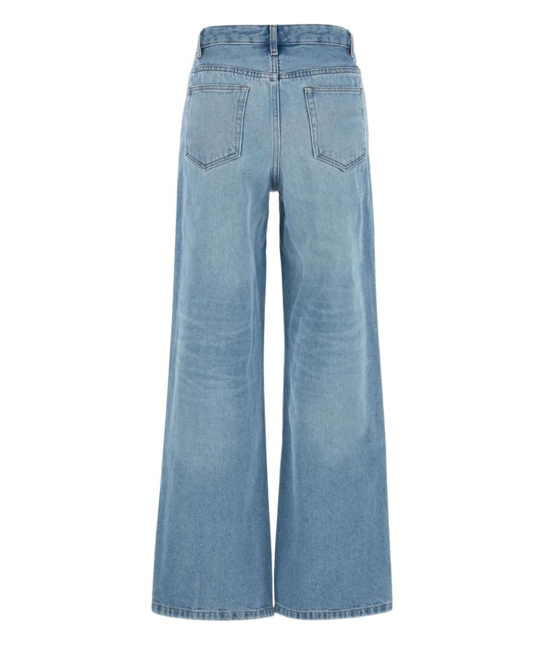 A.P.C. Голубые хлопковые прямые джинсы, фото 2