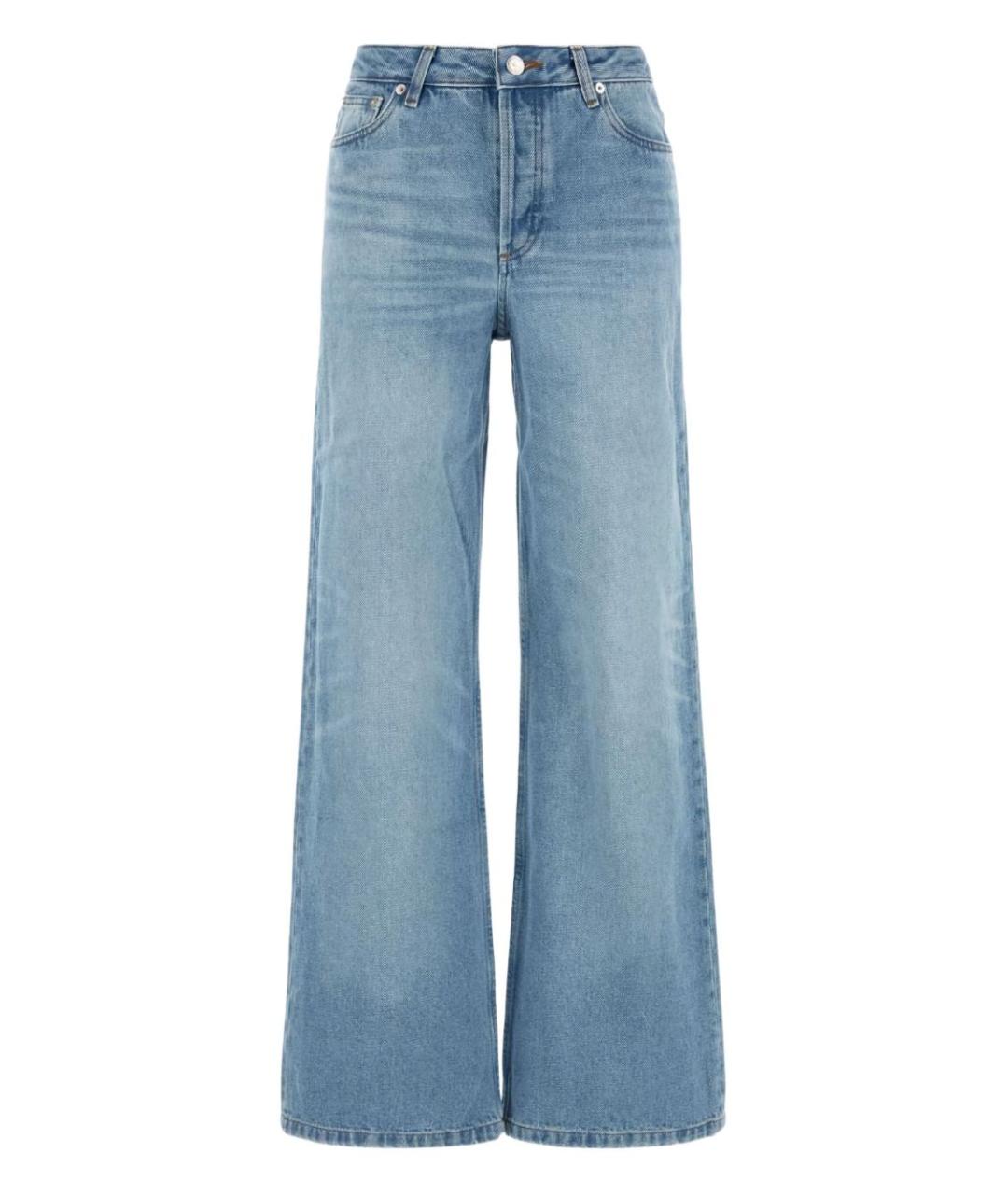 A.P.C. Голубые хлопковые прямые джинсы, фото 1