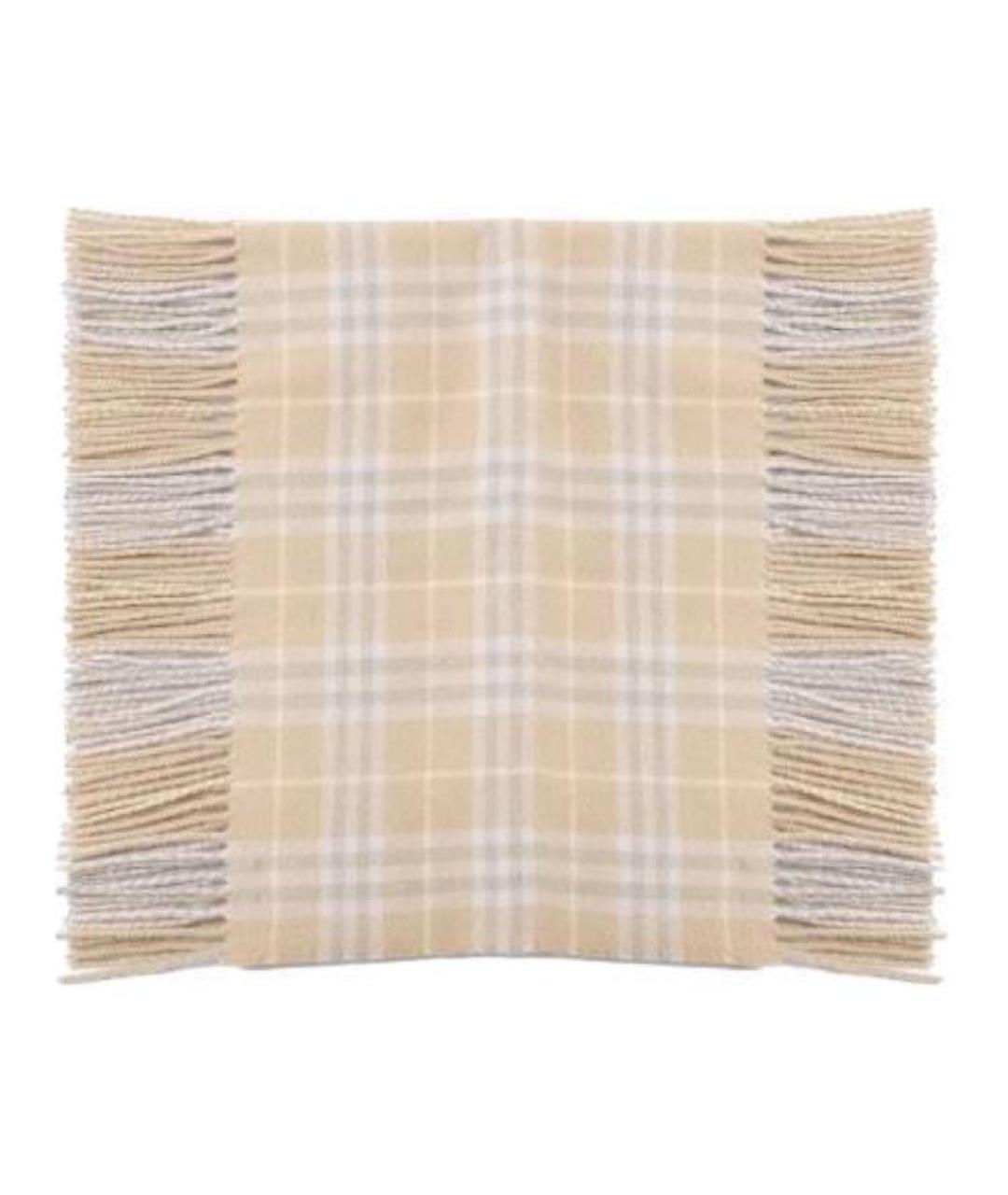 BURBERRY Бежевый шарф, фото 1