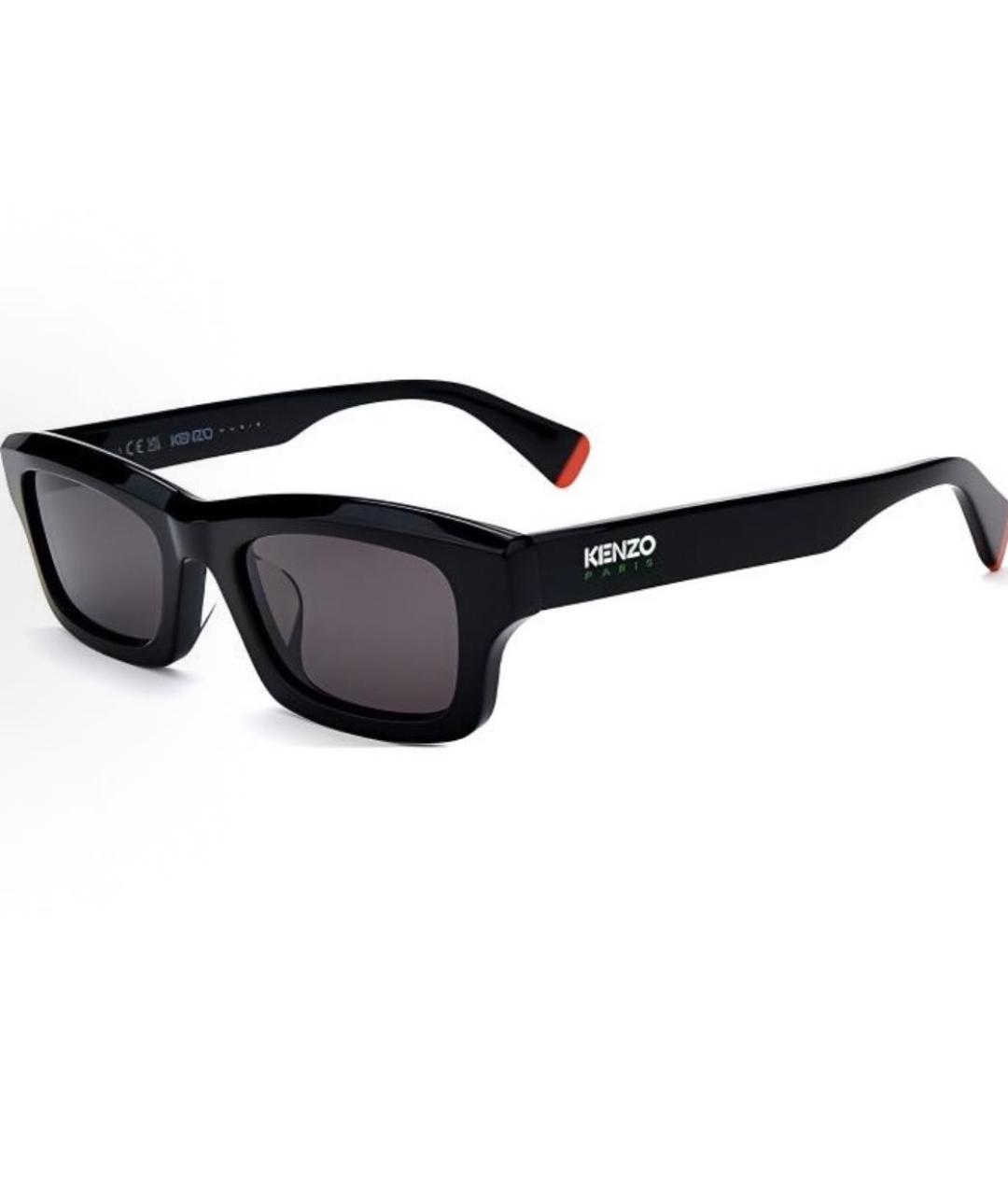 KENZO Черные пластиковые солнцезащитные очки, фото 4