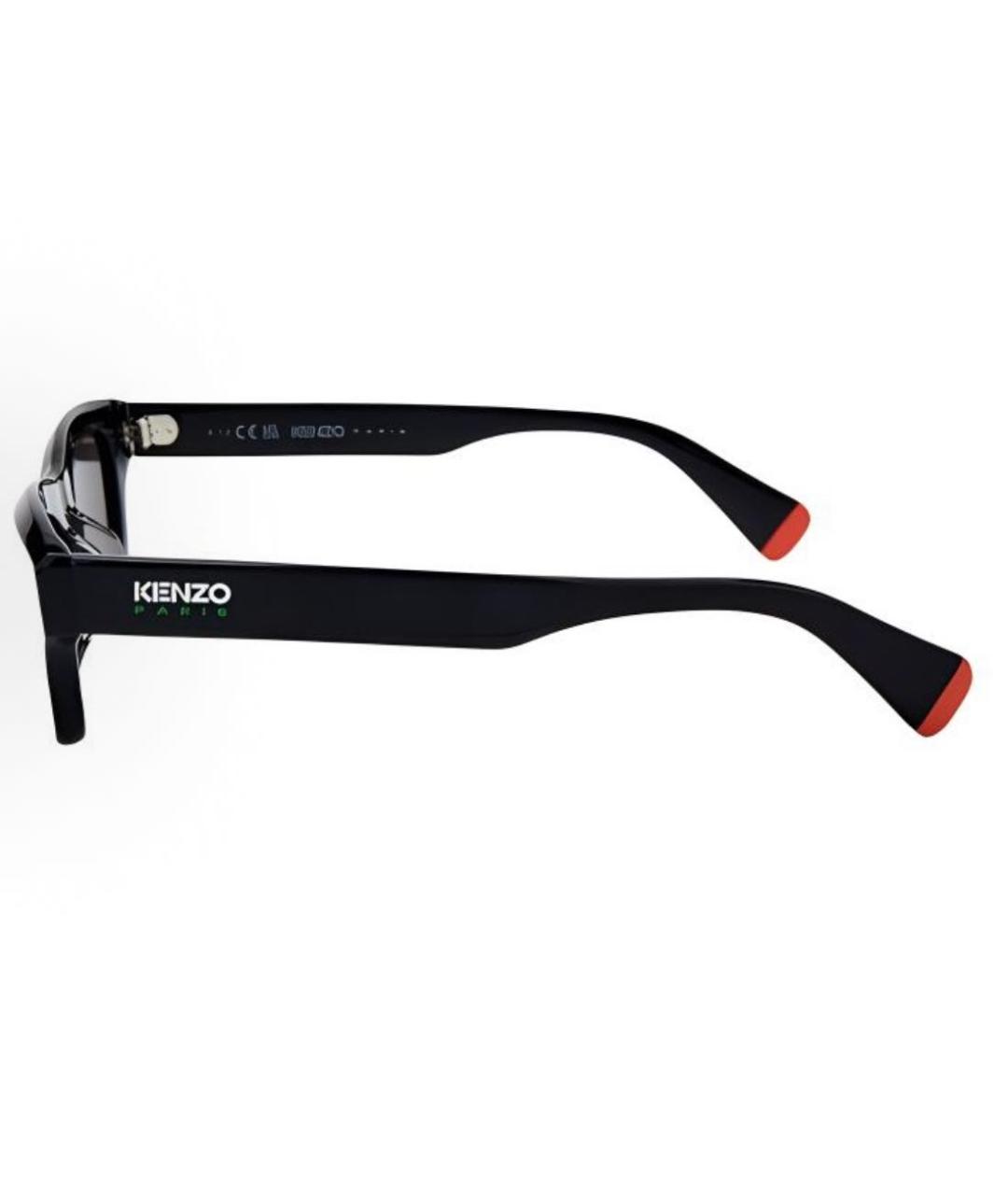 KENZO Черные пластиковые солнцезащитные очки, фото 3