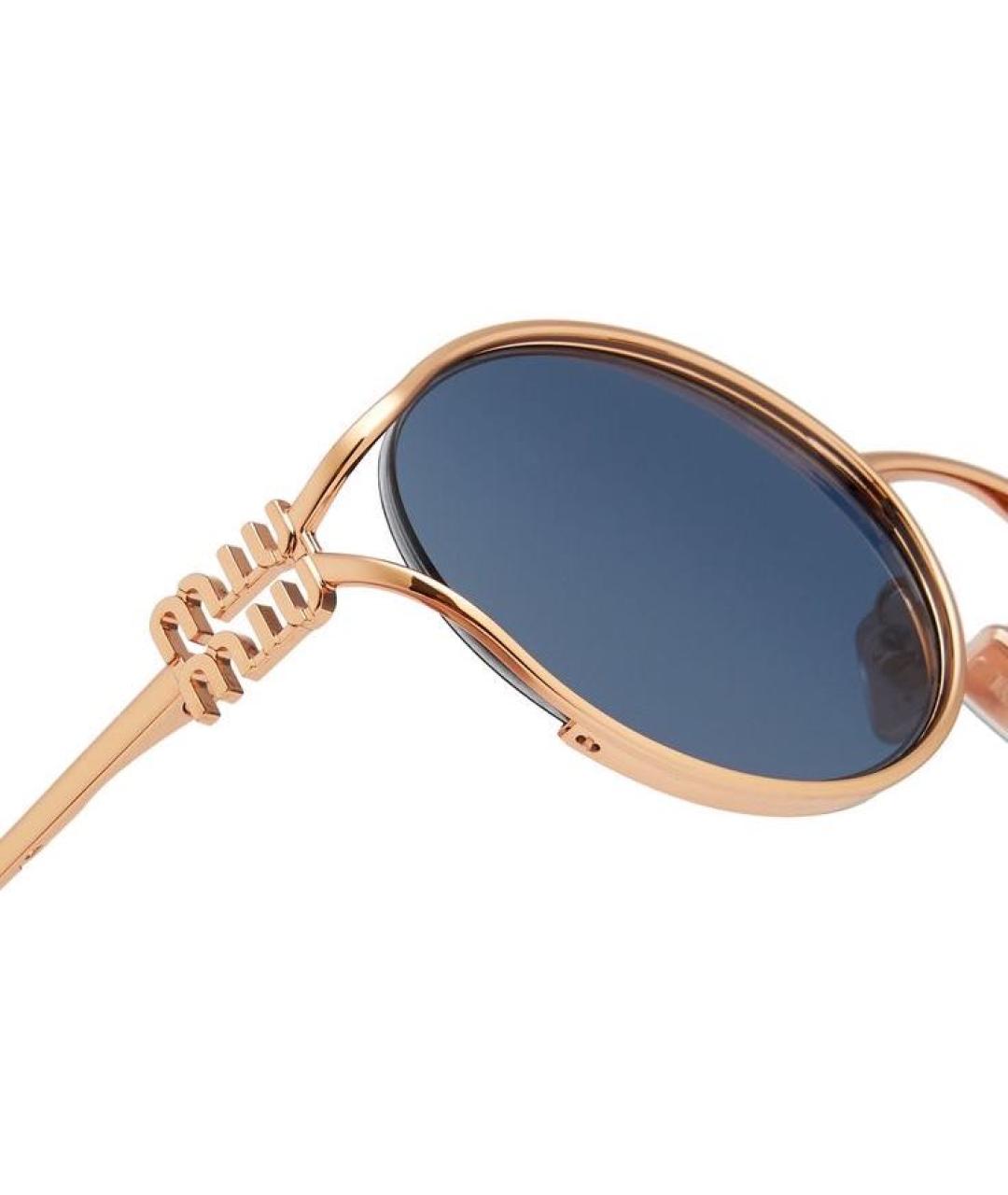 MIU MIU Синие металлические солнцезащитные очки, фото 2