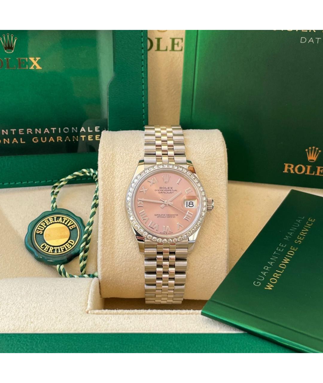 ROLEX Розовые часы, фото 6
