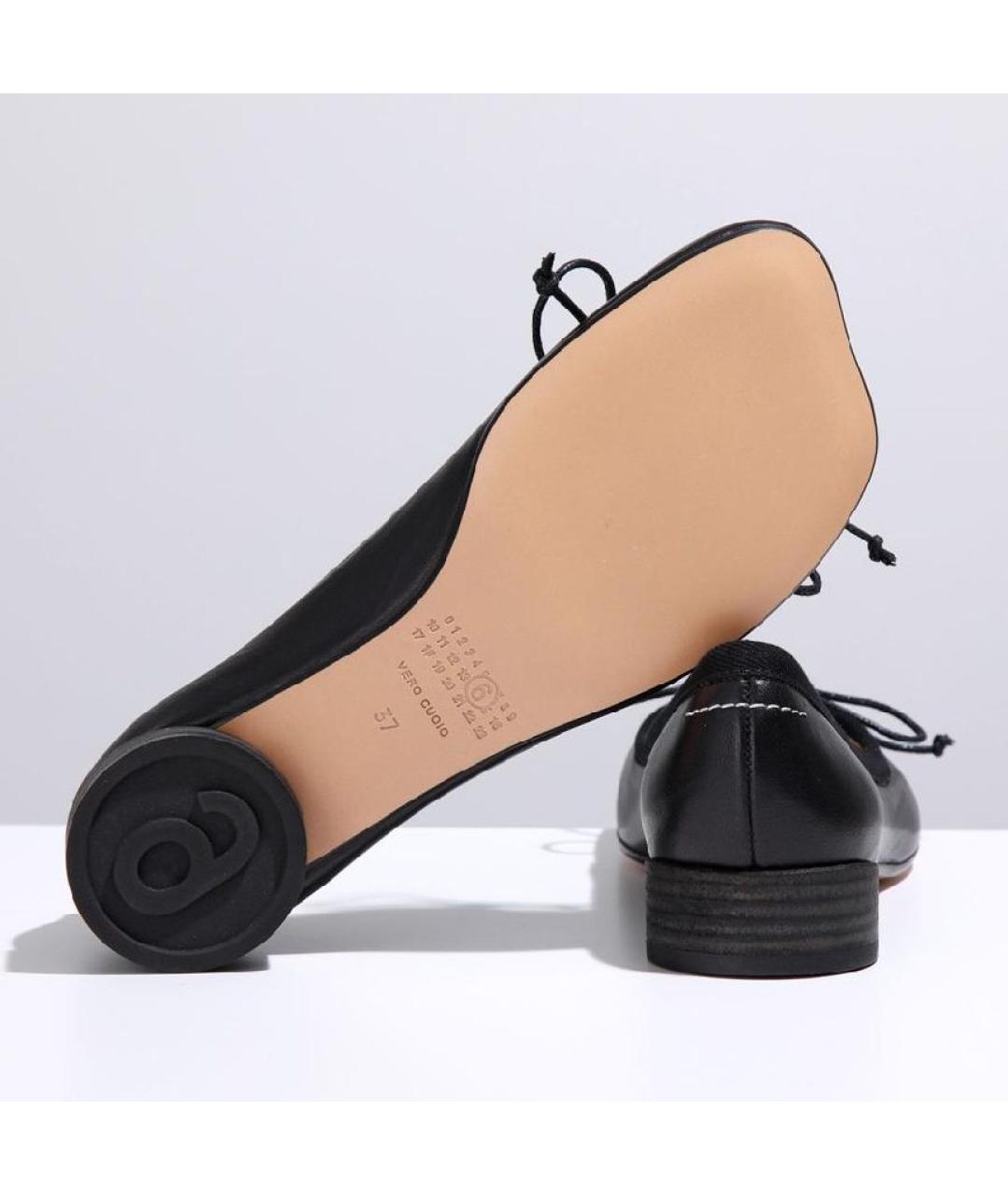 MM6 MAISON MARGIELA Черные кожаные балетки, фото 6