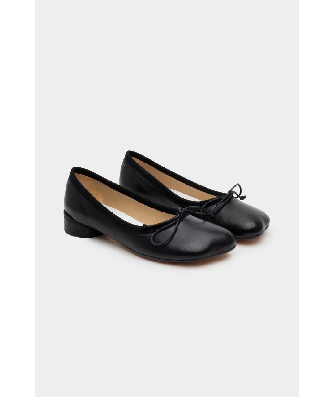 MM6 MAISON MARGIELA Черные кожаные балетки, фото 2