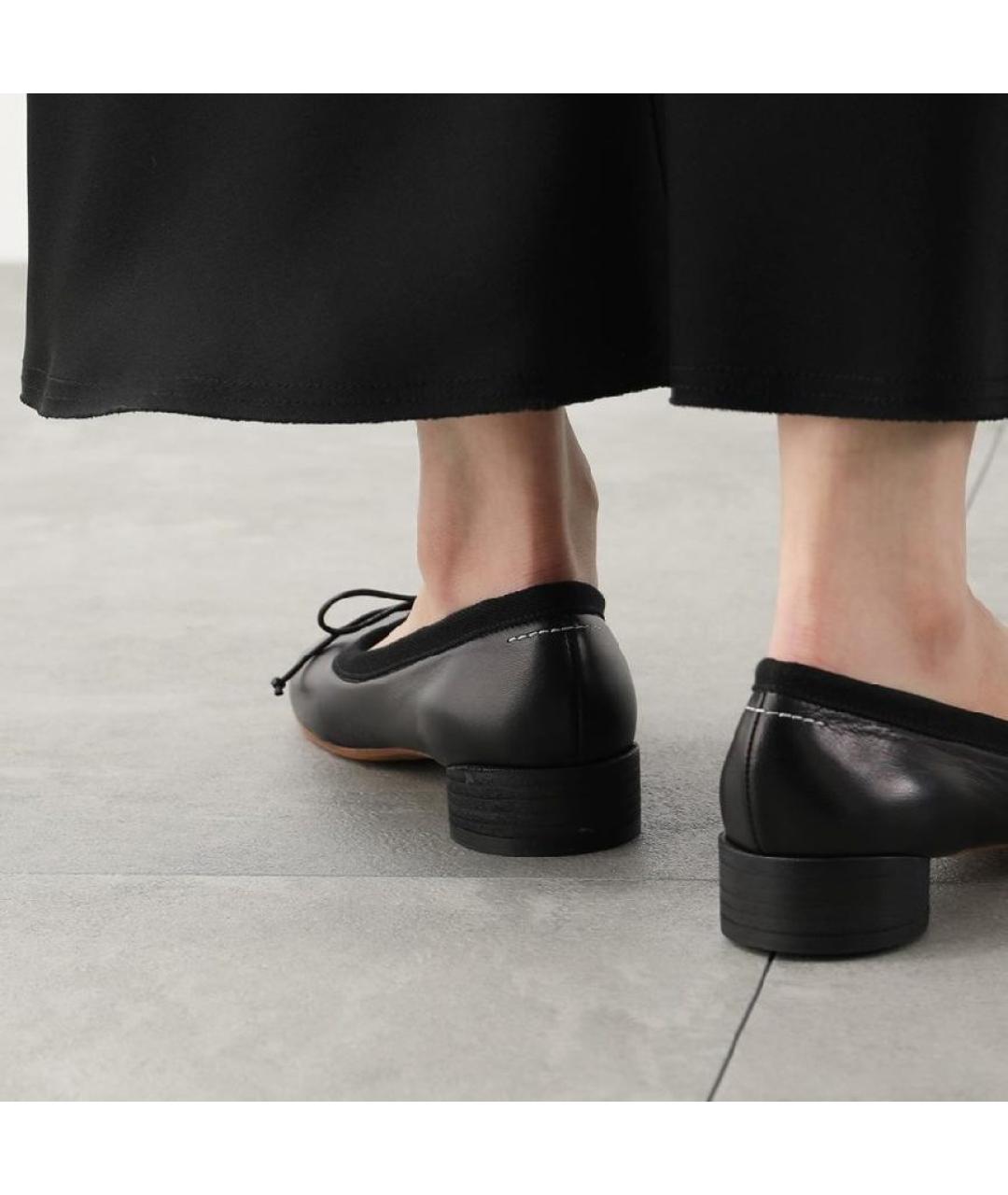 MM6 MAISON MARGIELA Черные кожаные балетки, фото 8