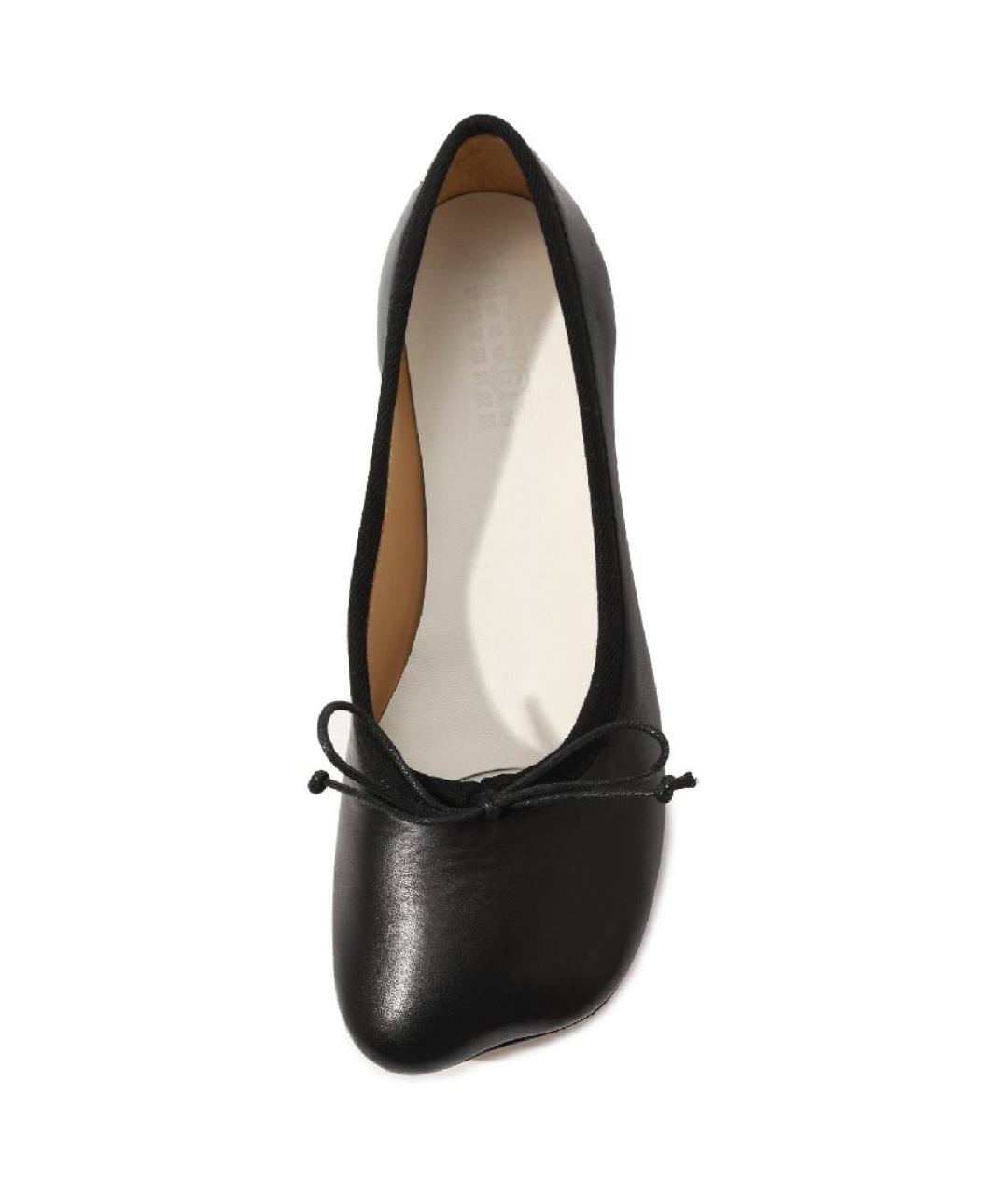 MM6 MAISON MARGIELA Черные кожаные балетки, фото 5