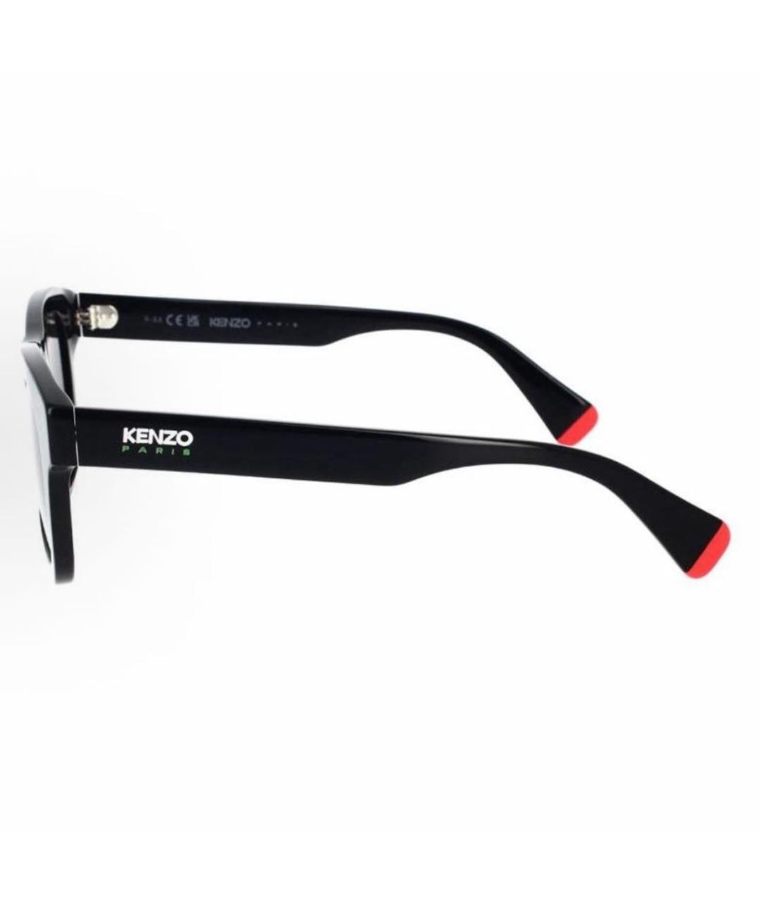 KENZO Черные пластиковые солнцезащитные очки, фото 3