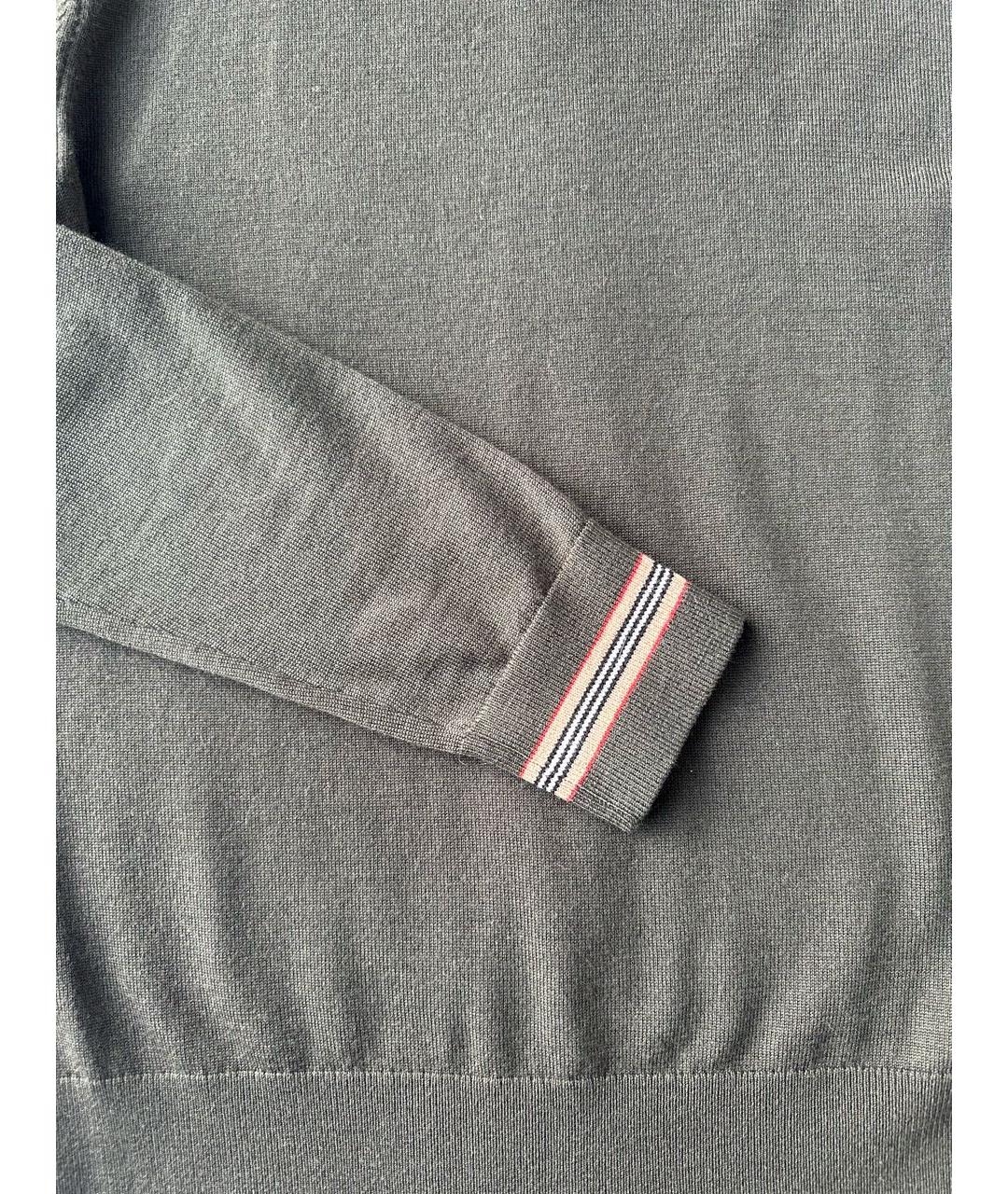 BURBERRY Хаки шерстяной джемпер / свитер, фото 5