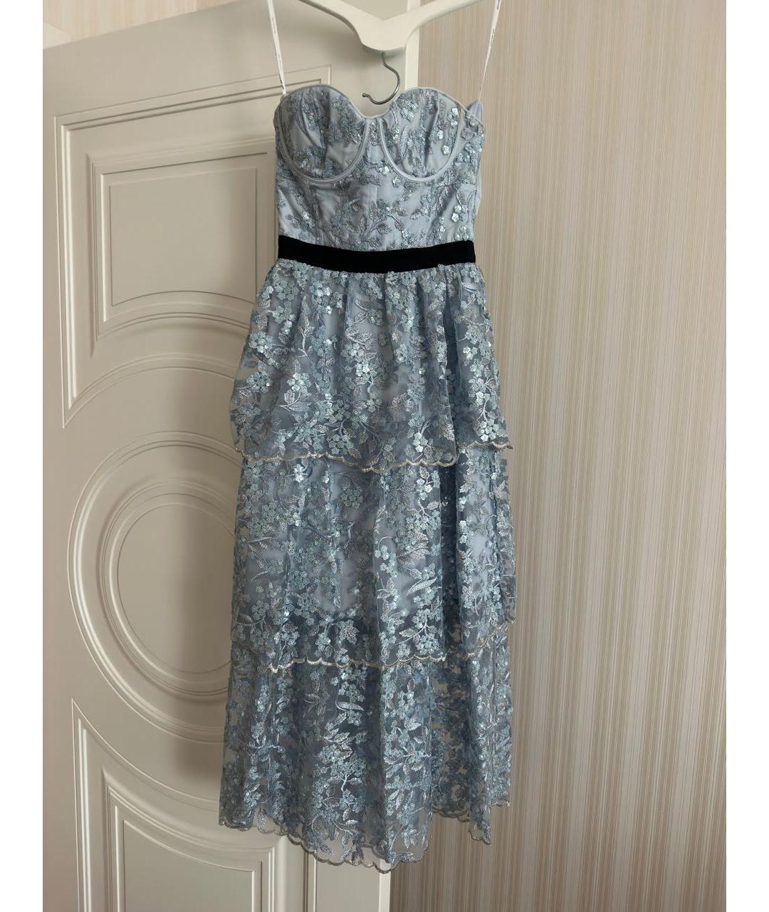 SELF-PORTRAIT Голубое платье, фото 3