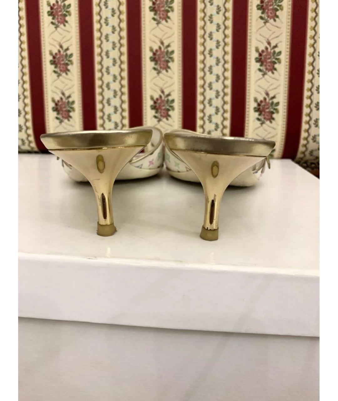LOUIS VUITTON Белые мюли, фото 4