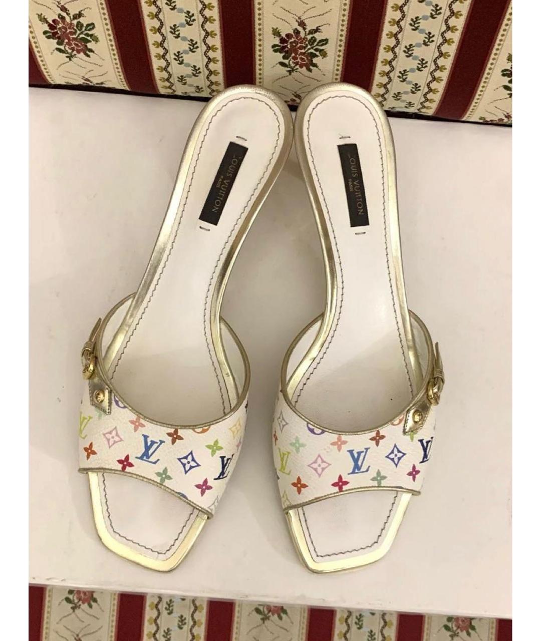 LOUIS VUITTON Белые мюли, фото 2