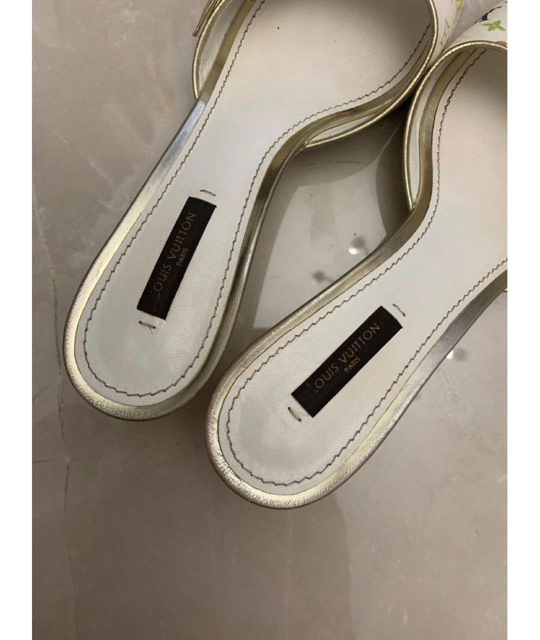 LOUIS VUITTON Белые мюли, фото 3