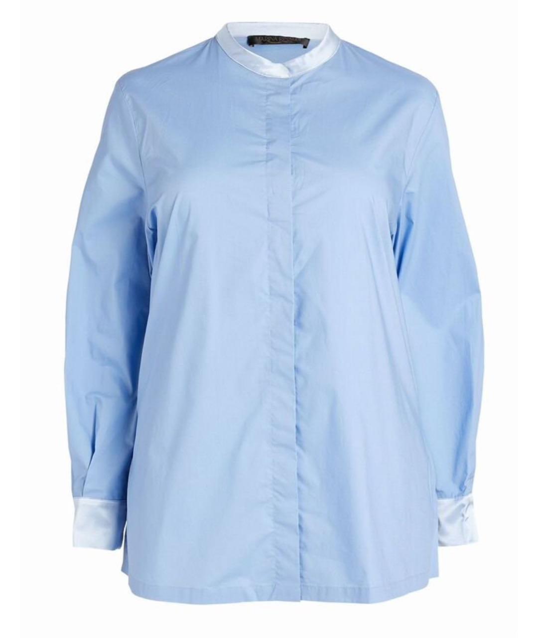 MAX MARA Голубая хлопковая рубашка, фото 1
