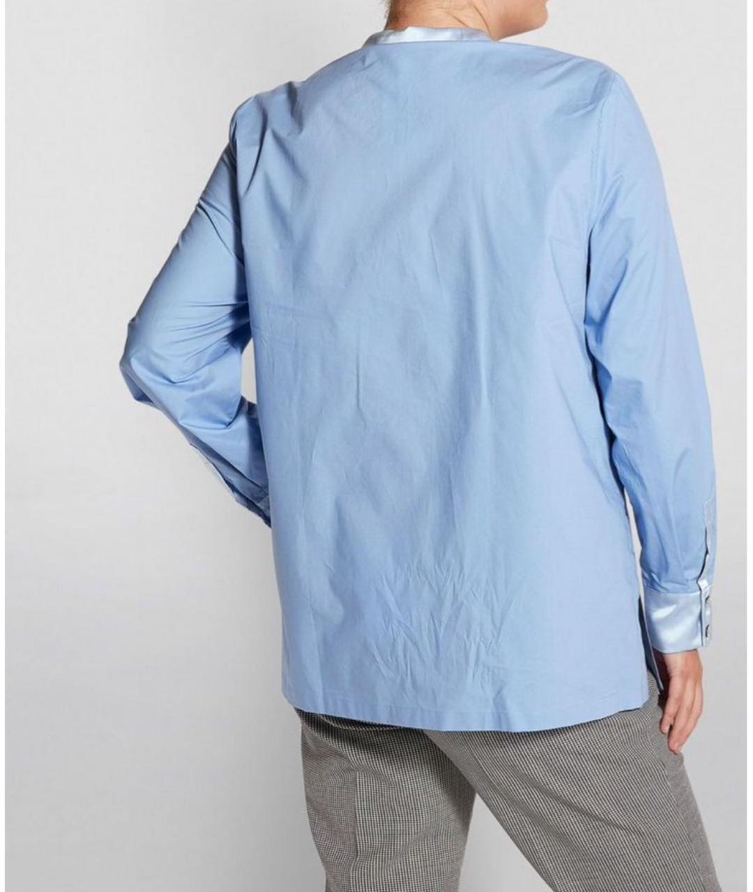 MAX MARA Голубая хлопковая рубашка, фото 2