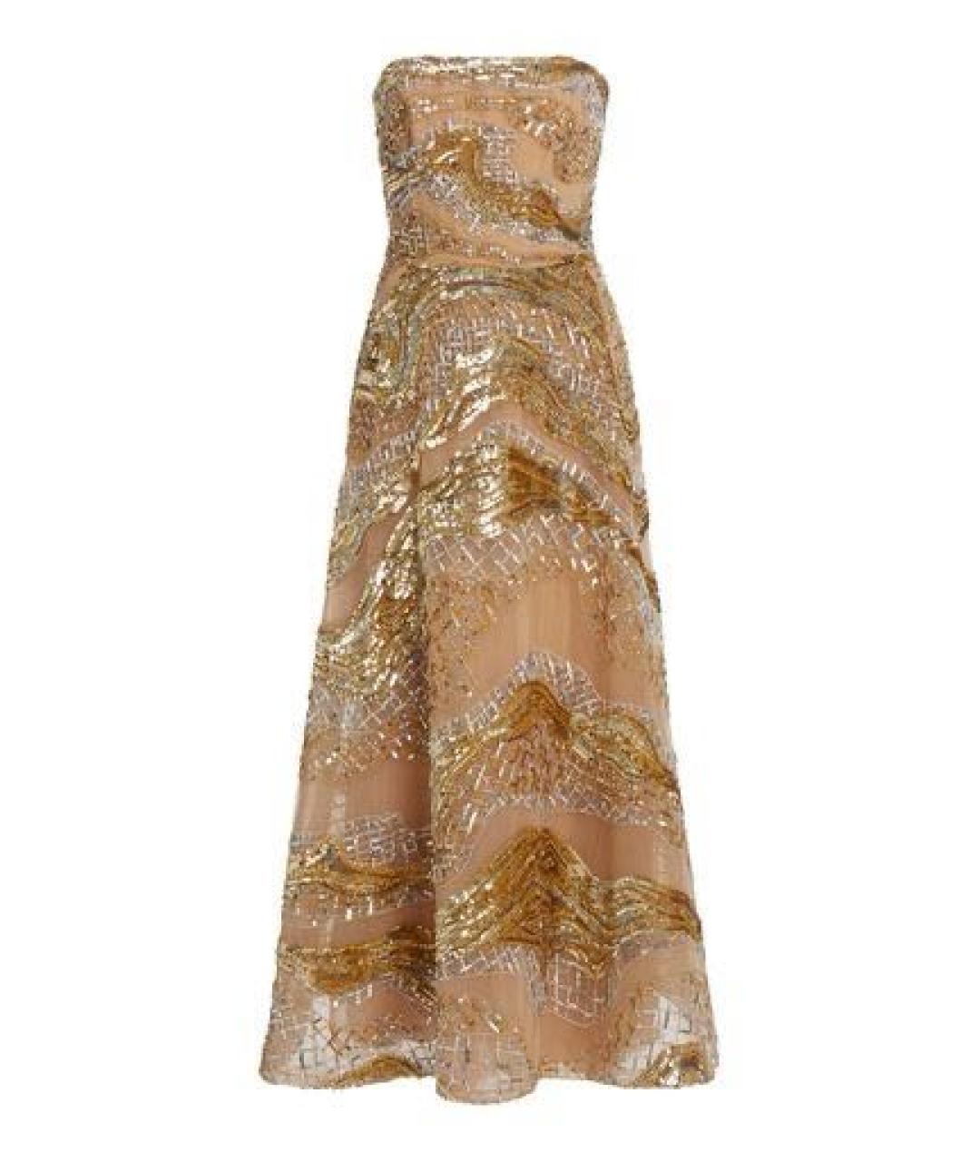 ELIE SAAB Бежевое сетчатое вечернее платье, фото 4
