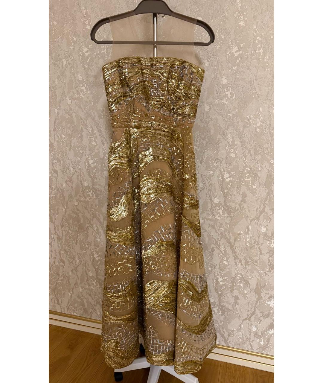ELIE SAAB Бежевое сетчатое вечернее платье, фото 2