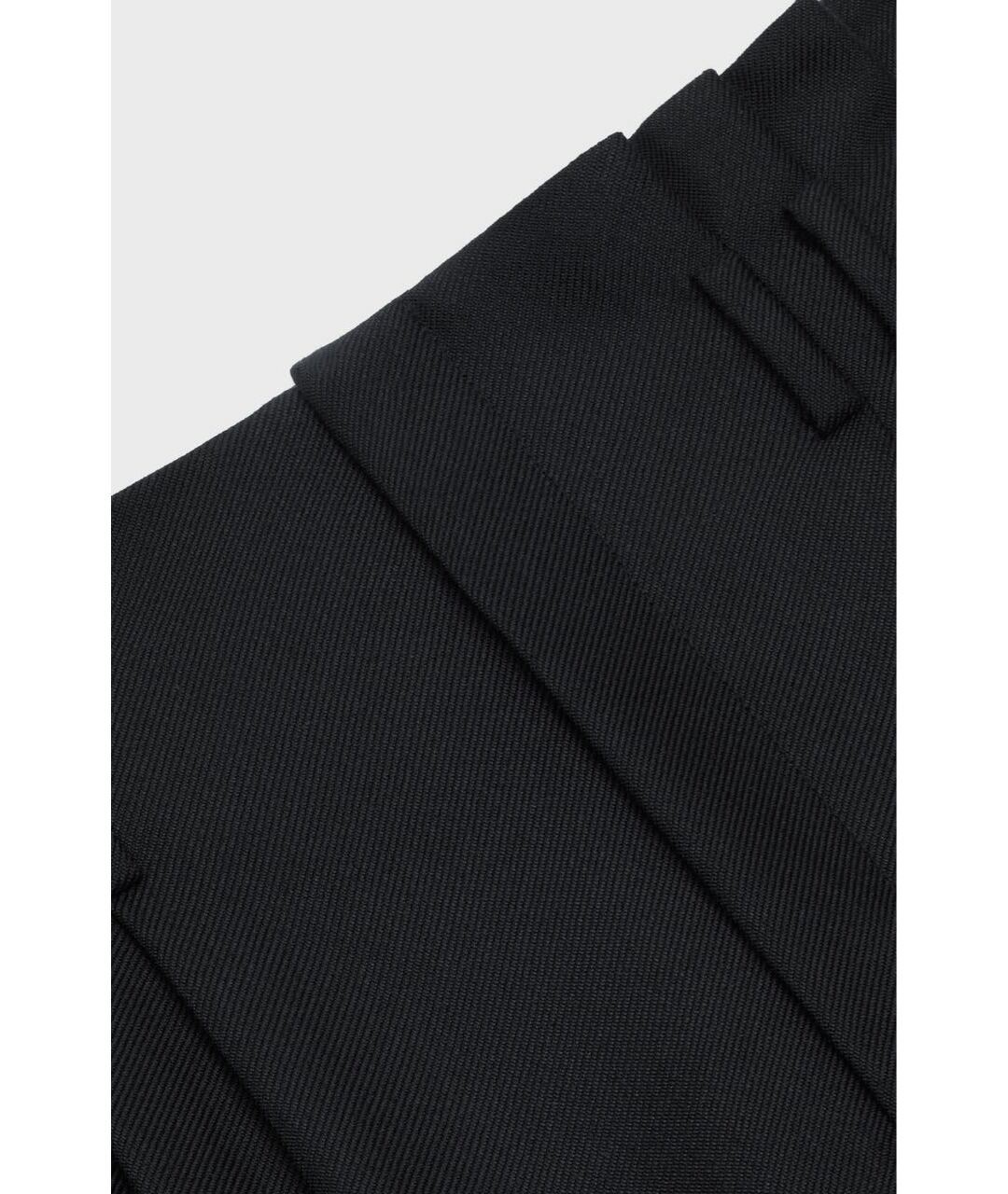 CELINE PRE-OWNED Черные шерстяные брюки широкие, фото 3