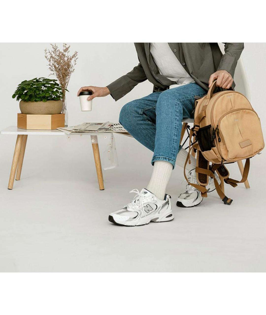 NEW BALANCE Белые текстильные высокие кроссовки / кеды, фото 5