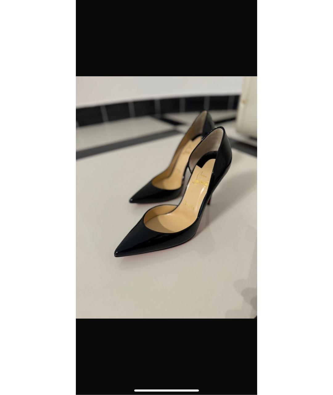 CHRISTIAN LOUBOUTIN Черные туфли из лакированной кожи, фото 3