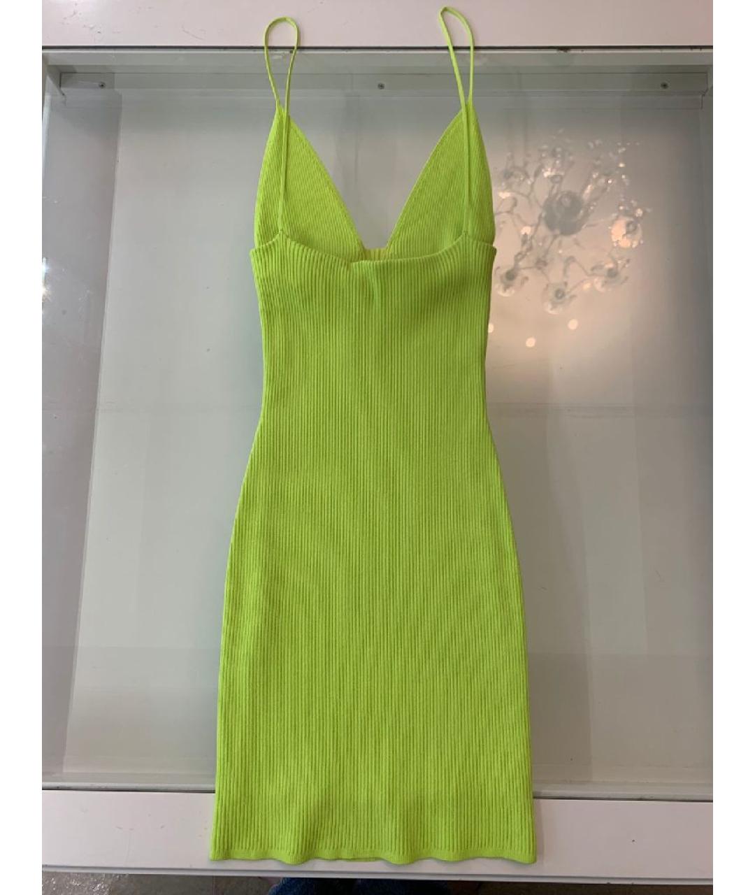 DSQUARED2 Салатовыое вискозное повседневное платье, фото 3