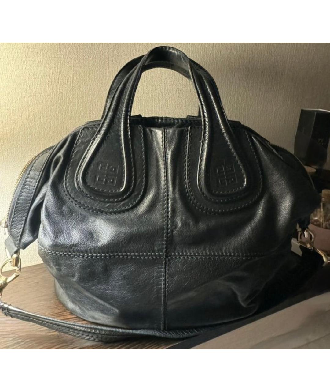 GIVENCHY Черная кожаная сумка тоут, фото 4