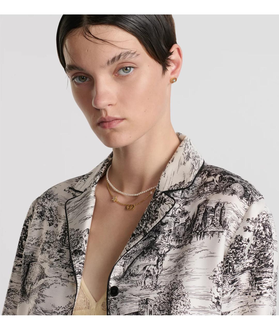 CHRISTIAN DIOR Белая шелковая рубашка, фото 4