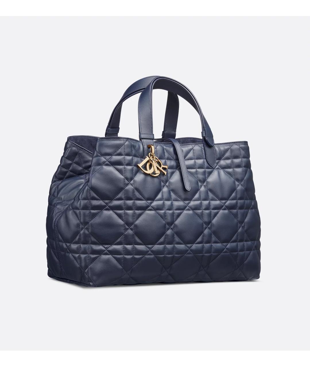 CHRISTIAN DIOR Синяя кожаная сумка тоут, фото 5