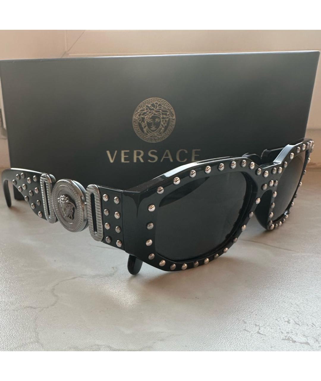 VERSACE Черные солнцезащитные очки, фото 2