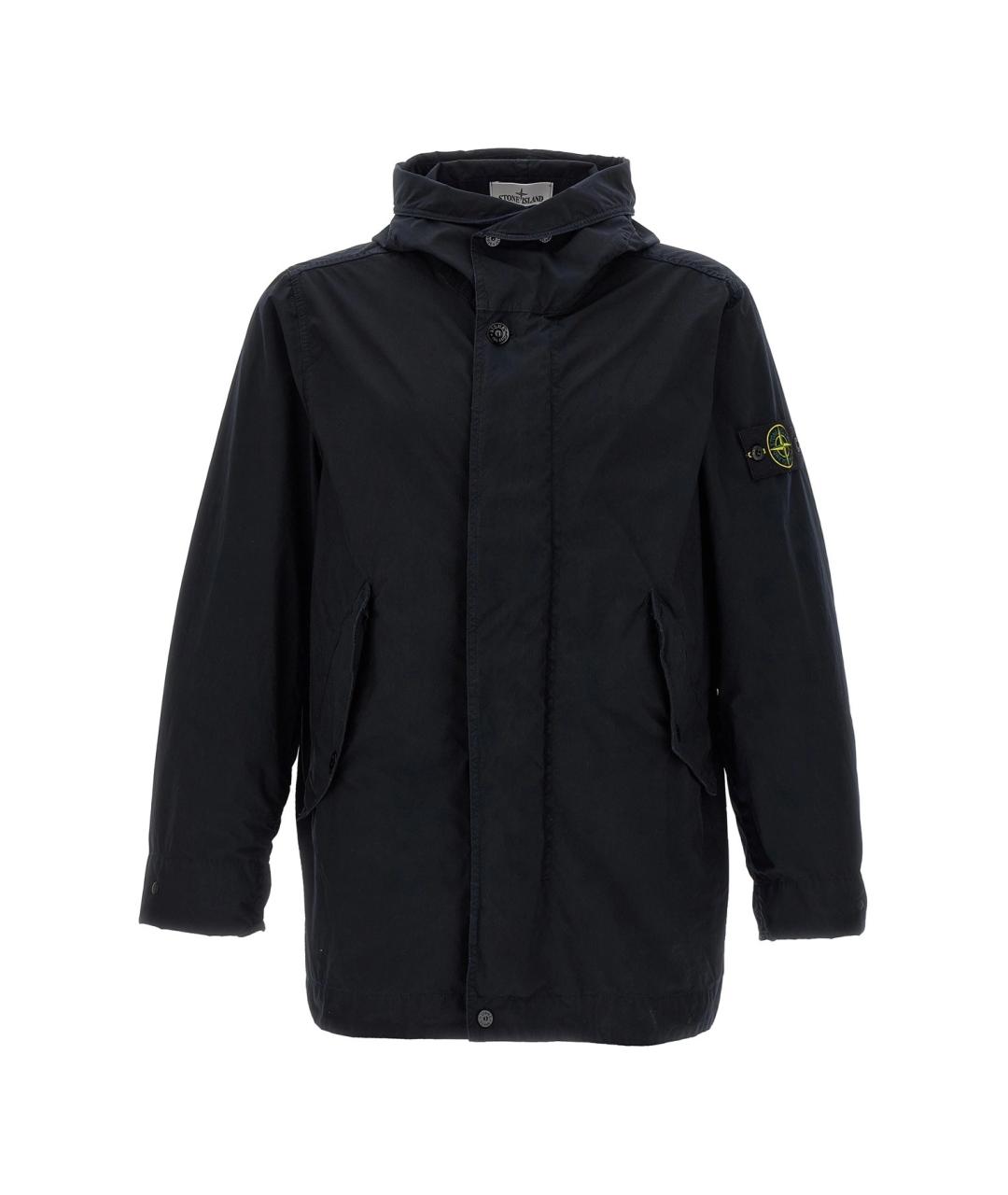 STONE ISLAND Темно-синяя полиэстеровая парка, фото 1