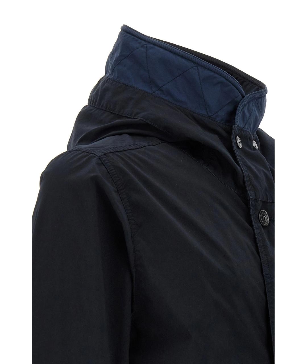 STONE ISLAND Темно-синяя полиэстеровая парка, фото 5