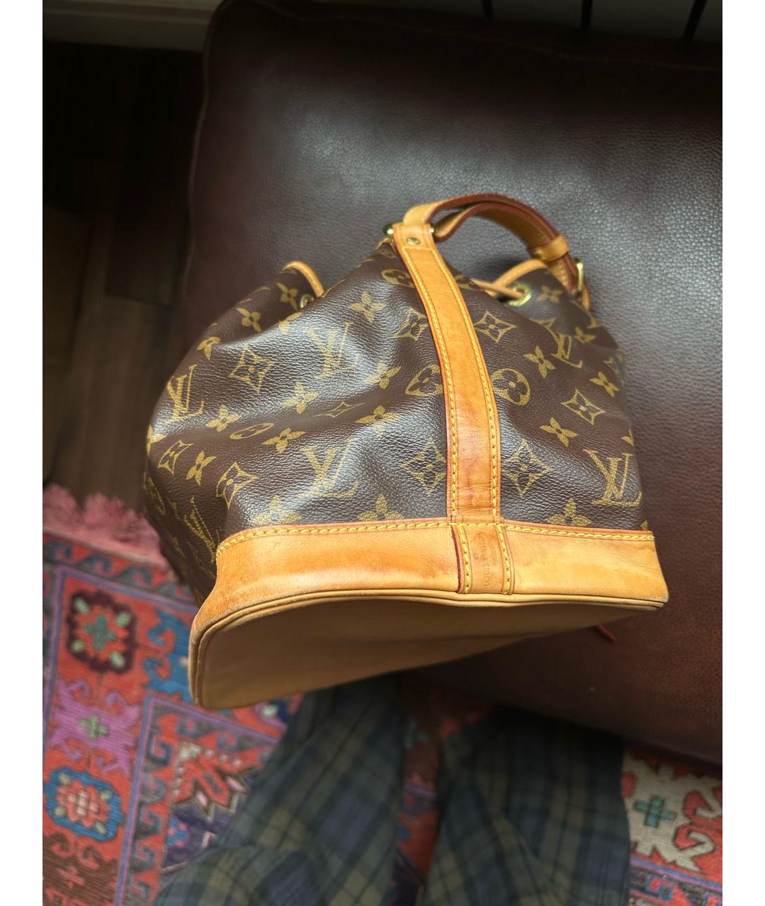LOUIS VUITTON Коричневая кожаная сумка через плечо, фото 7