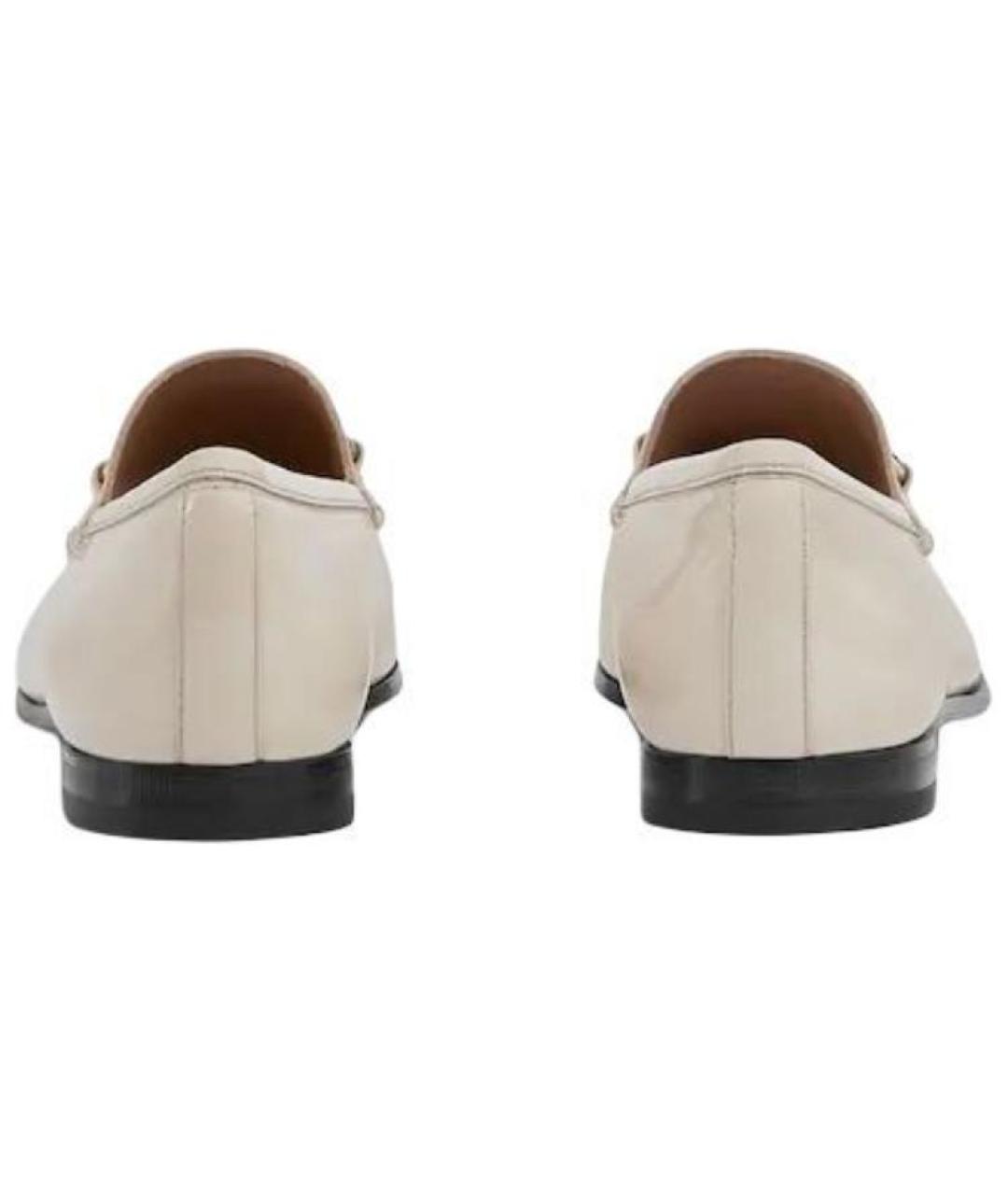 GUCCI Белые кожаные лоферы, фото 5