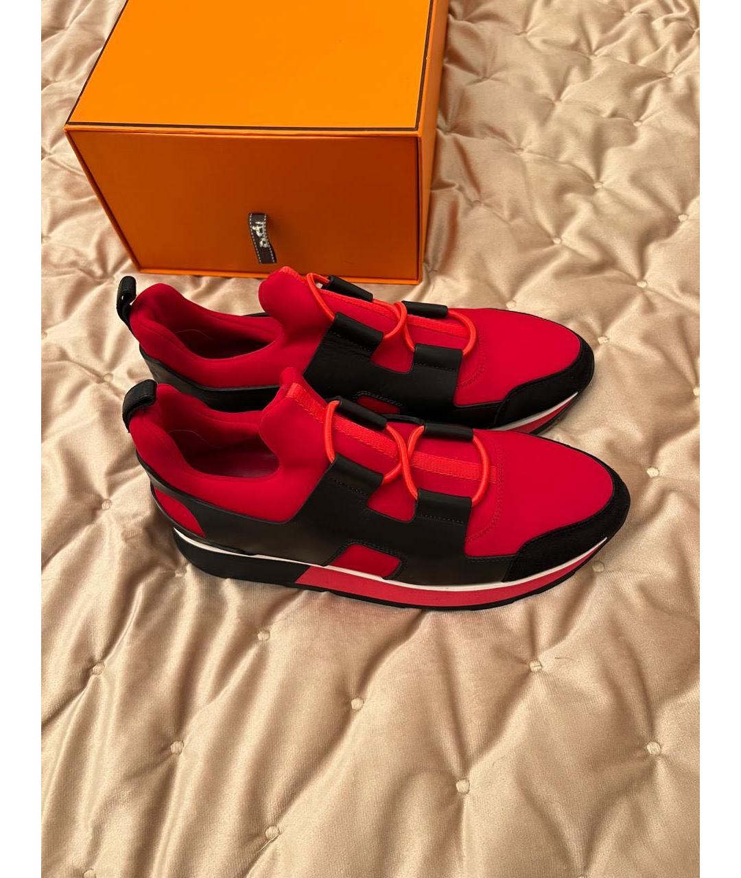 HERMES Красные кроссовки, фото 8