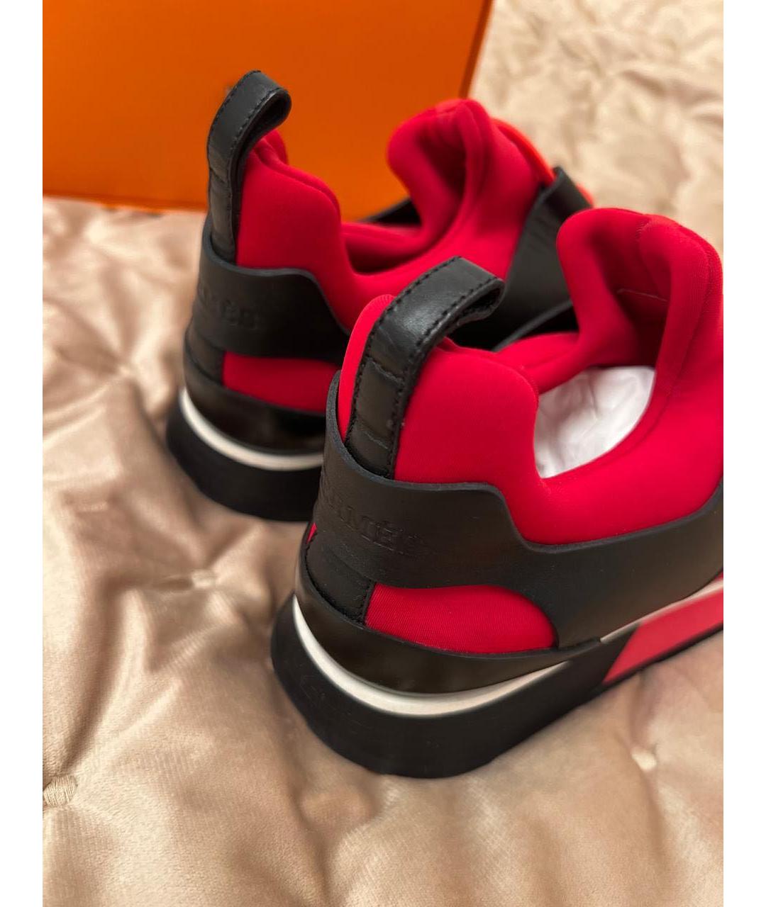 HERMES Красные кроссовки, фото 6