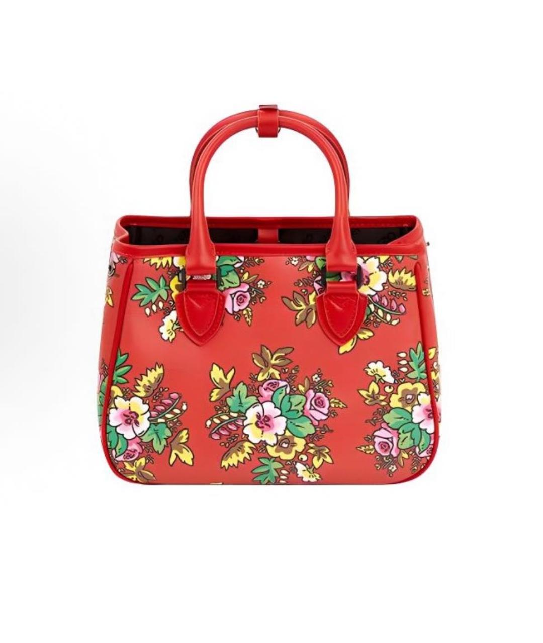 KENZO Красная кожаная сумка тоут, фото 2