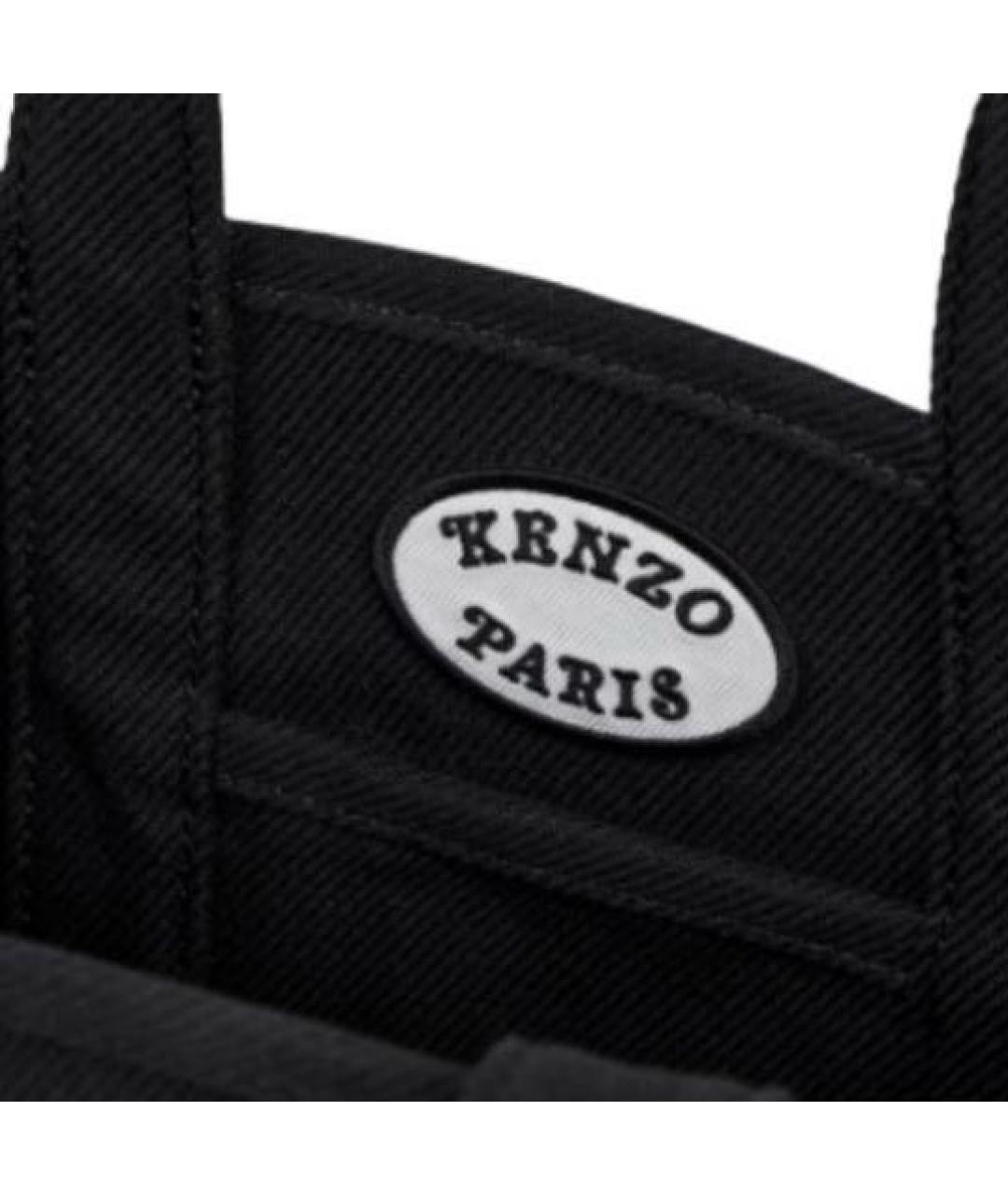 KENZO Черная тканевая сумка тоут, фото 5
