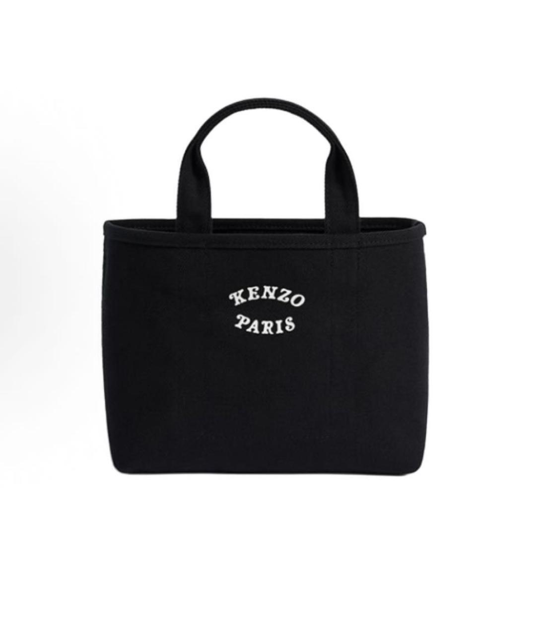 KENZO Черная тканевая сумка тоут, фото 4