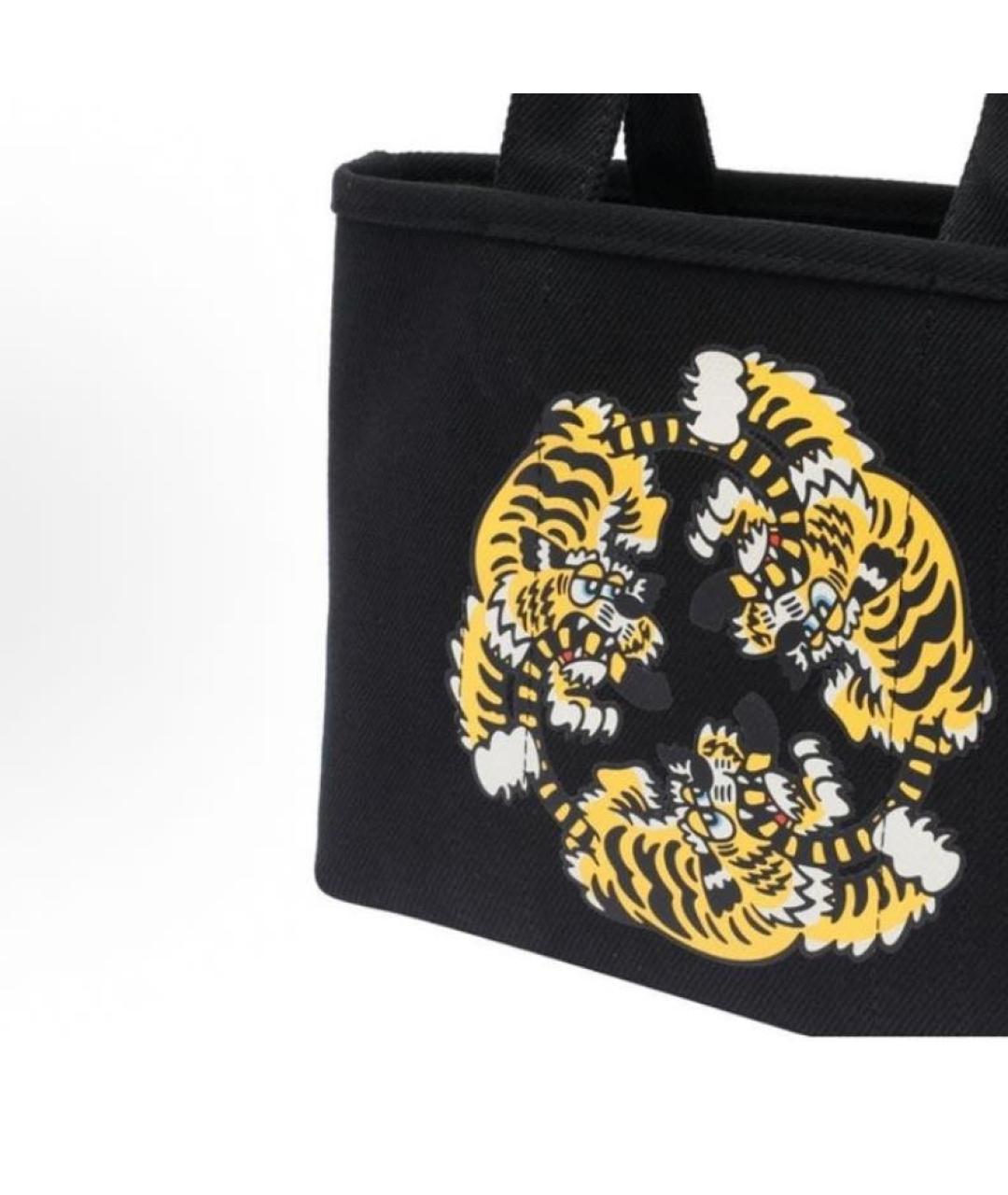 KENZO Черная тканевая сумка тоут, фото 6
