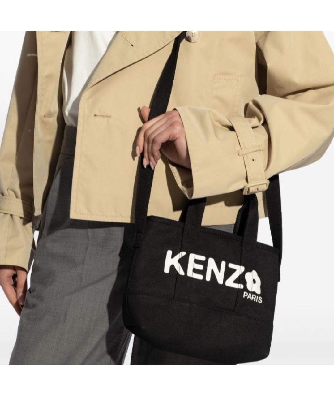 KENZO Черная сумка тоут, фото 5