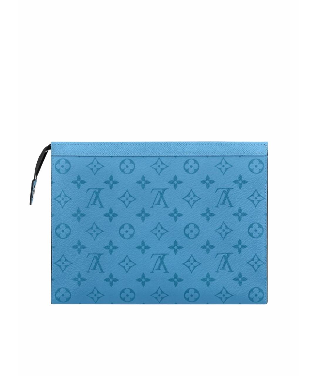 LOUIS VUITTON Синяя кожаная папка для документов, фото 1