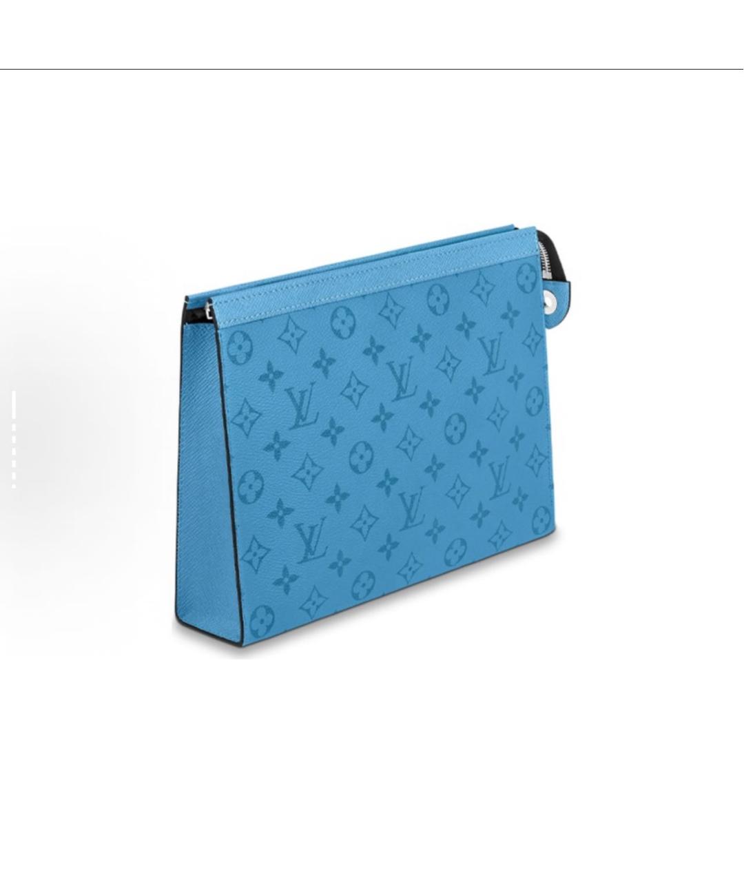 LOUIS VUITTON Синяя кожаная папка для документов, фото 3