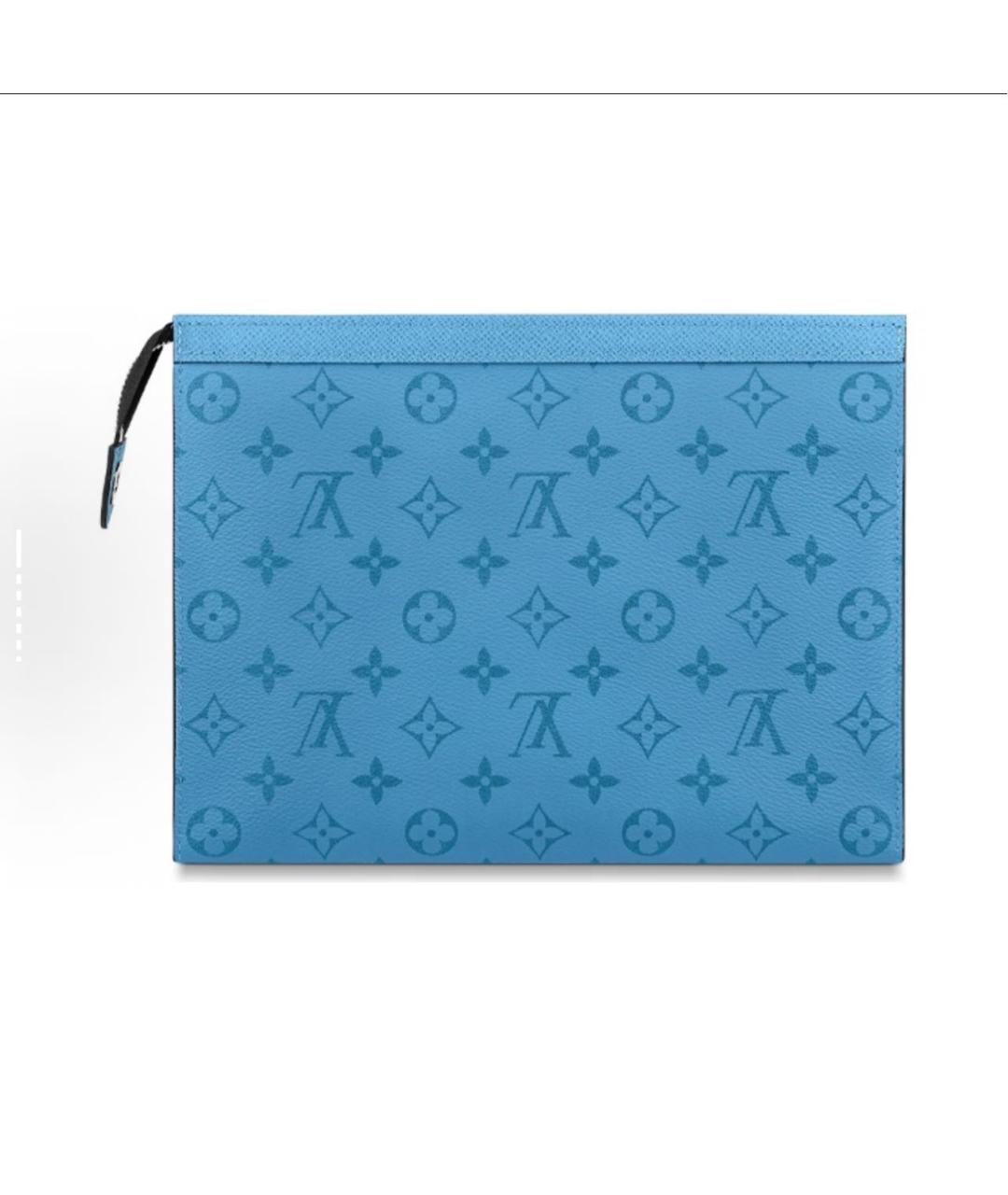 LOUIS VUITTON Синяя кожаная папка для документов, фото 5