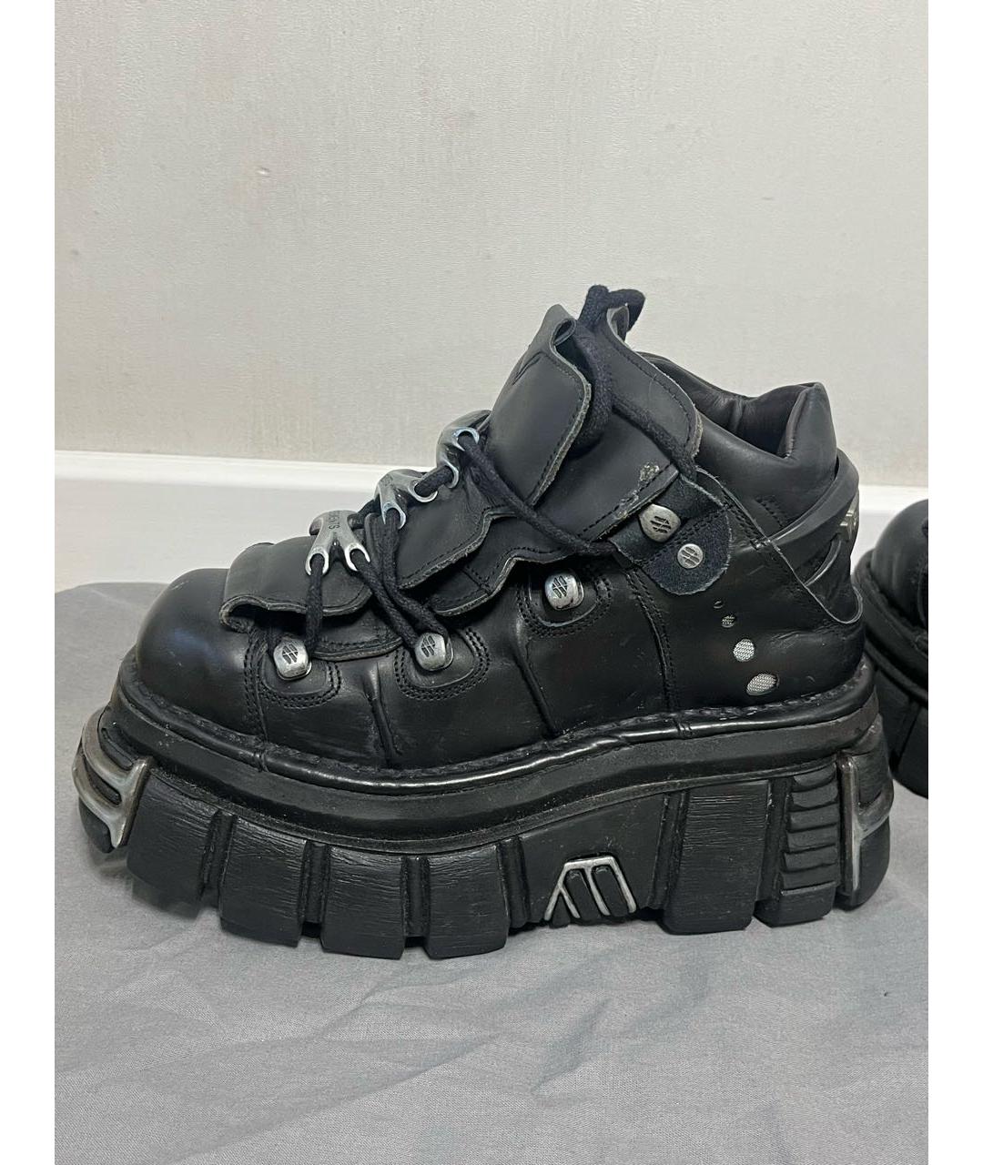 VETEMENTS Черные кожаные ботинки, фото 6