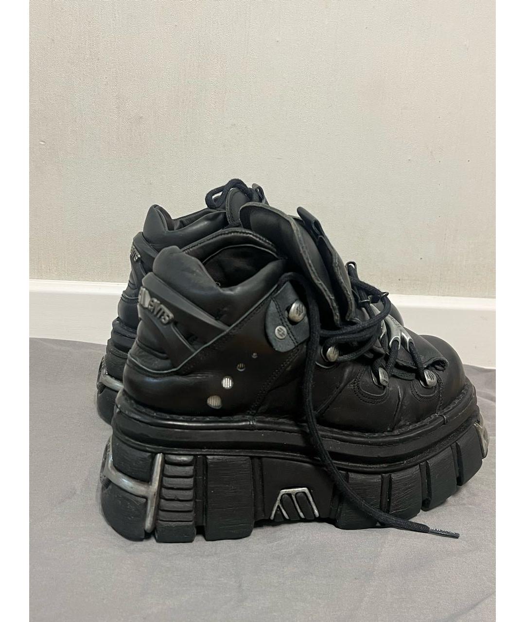 VETEMENTS Черные кожаные ботинки, фото 7