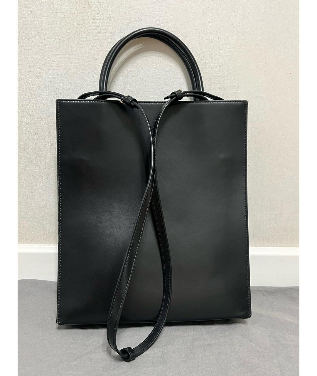LOEWE Черная кожаная сумка тоут, фото 2