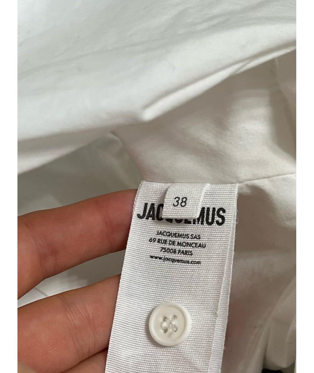 JACQUEMUS Белая хлопковая блузы, фото 3