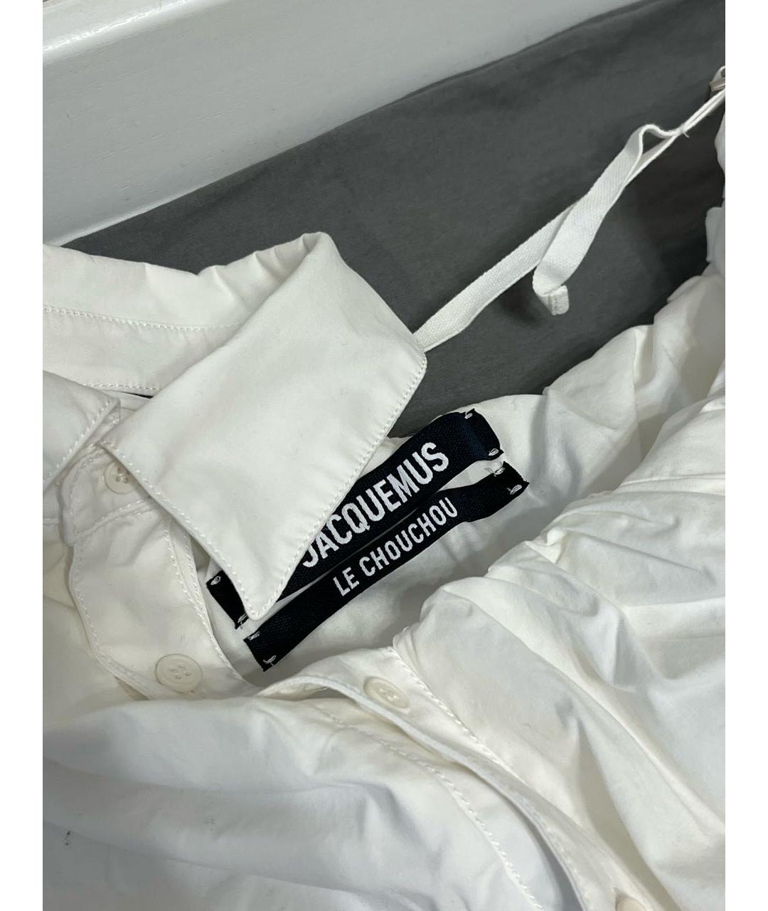 JACQUEMUS Белая хлопковая блузы, фото 5