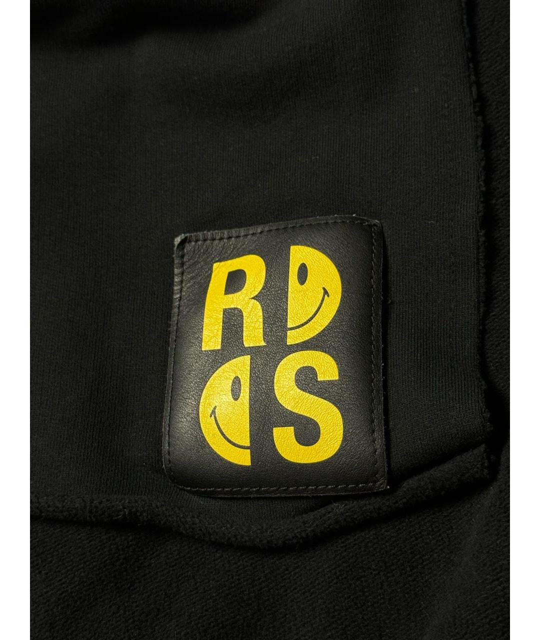 RAF SIMONS Черный хлопковый шарф, фото 6