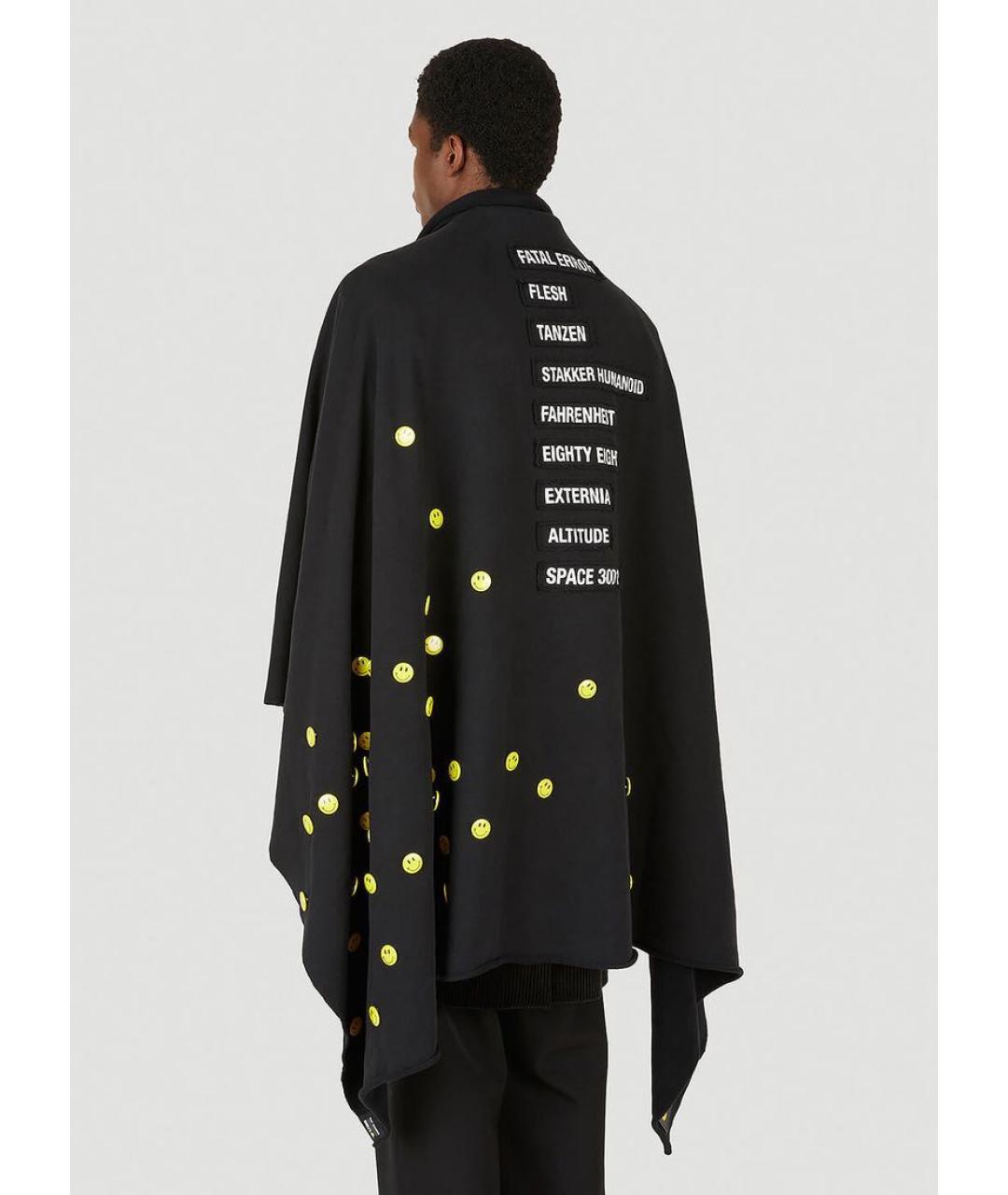 RAF SIMONS Черный хлопковый шарф, фото 8